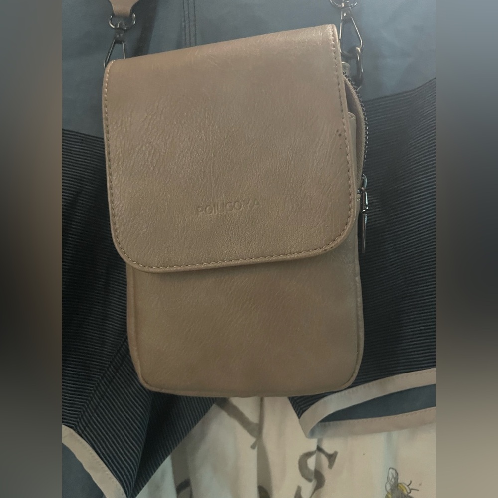 Tan Leather Belt Bag with Minimalist Design